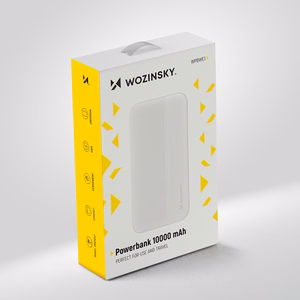 Išorinė baterija Wozinsky Li-Po 10000mAh 2x USB balta (WPBWE1)