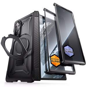 Supcase UB Grip Mag MagSafe dėklų komplektas, 2 vnt., skirtas Samsung Galaxy Z Fold 8, juodas