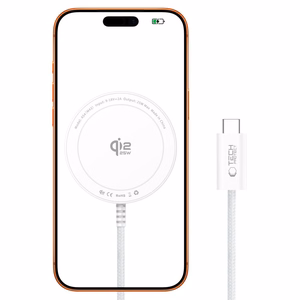 „Tech-Protect A54 MagSafe Qi2.2“ 25 W belaidis įkroviklis – baltas