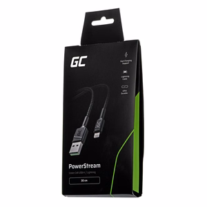 Green Cell KABGC24 Lightning laidas 0,3 m, juodas