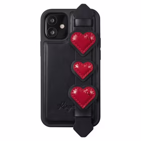 Kingxbar Sweet Series dėklas telefonui dekoruotas originaliais Swarovski kristalais iPhone 12 mini juodas
