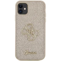Guess GUHCN61HG4SGD dėklas iPhone 11 / Xr - auksinis Glitter Script Big 4G