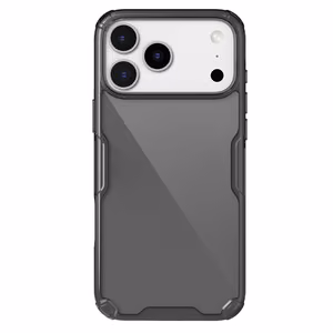 Nillkin Nature TPU Pro dėklas telefonui iPhone 17 Pro Max – pusiau permatomas juodas