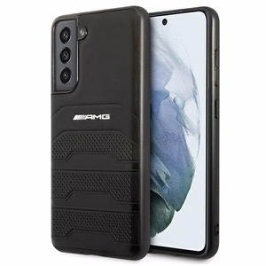 AMG AMHCS21FESGSEBK чехол для Samsung S21 FE G990 чёрный Leather Debossed Lines