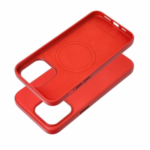 Чехол Leather Mag Cover (MagSafe) для iPhone 15 Pro Max красный
