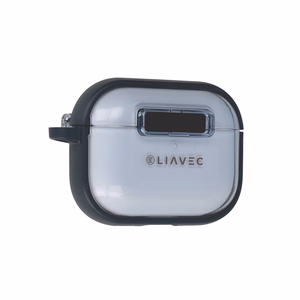 Liavec SlideLock Dėklas for Apple AirPods Pro 3 skaidrus-mėlynas