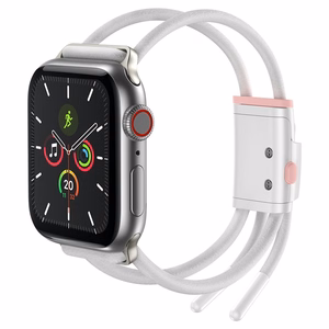 Baseus reguliuojama sporto juosta laikrodžiui Apple Watch 3/4/5/6/SE 38/40mm (LBAPWA4-A24) balta-rožinė (f)
