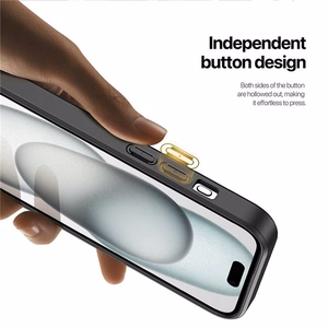 DUX DUCIS dėklas telefonui RAFI II MAG su stovu suderinamas su MagSafe IPHONE 15 Plus juodas