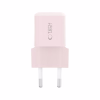 Tech-Protect NCM25 USB-C PD 25W sieninis įkroviklis - rožinis