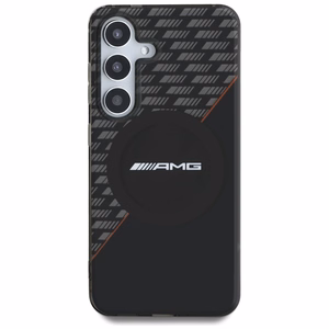 AMG Double Layer Rhombs MagSafe dėklas telefonui Samsung Galaxy S25 - juodas/raudonas (m)