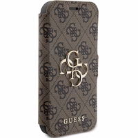 Guess 4G Metal Logo dėklas iPhone 15 Pro - rudas