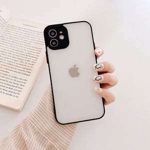 Milky Case silikoninis lankstus permatomas dėklas telefonui Samsung Galaxy A22 4G juodas