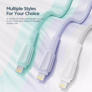 USB laidas Essager Rain baltas Lightning 200cm