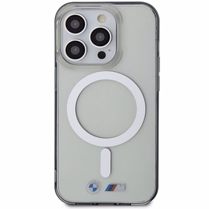 Dėklas BMW BMHMP14XHCRS iPhone 14 Pro Max 6.7" skaidrus kietas dėklas Sidabrinis Žiedas MagSafe