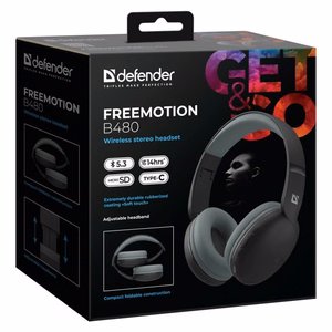 DEFENDER BLUETOOTH FREEMOTION B480 AUSINĖS, JUODOS
