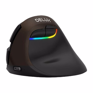 Delux M618Mini ergonominė pelė (auksinė, USB / Bluetooth / 2,4G)