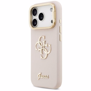 GUESS dėklas telefonui IPHONE 17 Pro GUHCP17LPCS4GSP (Grained PU Big 4G & Stand Camera) rožinė