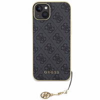 Guess 4G Charms Collection dėklas telefonui iPhone 15 Plus - pilkas