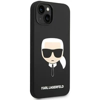 Karl Lagerfeld Silikoninis Karl's Head Magnetinis dėklas telefonui iPhone 14 Plus - juodas