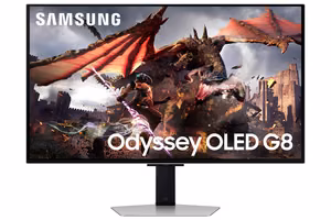 Samsung G80SD monitorius 81,3 cm (32") 3840 x 2160 pikselių 4K Ultra HD OLED sidabrinis