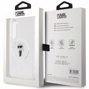 Karl Lagerfeld IML Ikonik MagSafe dėklas telefonui Samsung Galaxy S24 - skaidrus