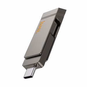 Флешка 128GB USB 3.2 (USB A + USB C) Hoco UD15 серая