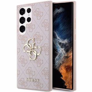 GUESS dėklas SAMSUNG S24 Ultra GUHCS24L4GMGPI (Odinis 4G metalinis logotipas) rožinė