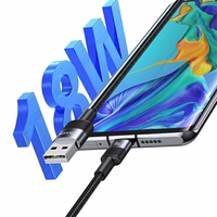 USAMS SET Laidas USB į USB-C 3A 1.2m Fast Charging plieninis 30 vnt. SJ718ZJ01 (US-SJ718)