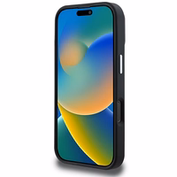 Guess Grūdintas Trikampis Magnetinis Dėklas telefonui iPhone 16 Pro - juodas
