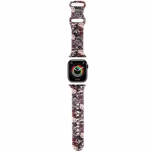 Hello Kitty silikoninis Tags Graffiti dirželis Apple Watch 38/40/41mm - rožinis