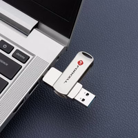 FORCELL F-DATA USB atmintinė Metal Duo 128GB USB3.2 Gen 1 (USB A / Type C) sidabrinė