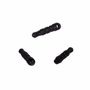 Silikoninis dulkių kamštelis 3,5mm juodas - 10 vnt.