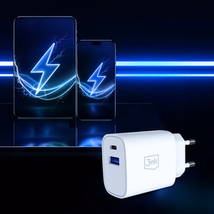 3mk FlowPower 30W 1A1C PD 3.0 QC4+ sieninis įkroviklis - baltas