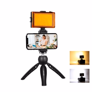 Puluz tiesioginės transliacijos rinkinys trikojis + LED lempa + telefono laikiklis PKT3131B