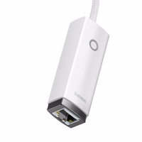 Baseus adapteris Lite Series - USB į RJ45 - 1000 Mbps (WKQX000102) baltas