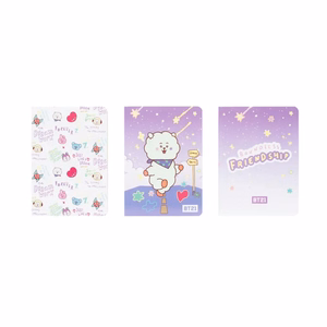 BT21 RJ A6 užrašų knygelių rinkinys, 3 vnt.