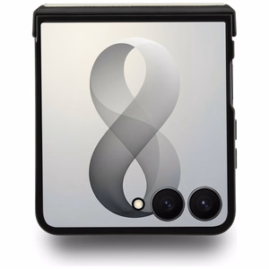 Smėlio spalvos dėklas „Guess Magnetic Ring Stand Grained Classic Logo MagSafe“, skirtas „Samsung Galaxy Z Flip8“