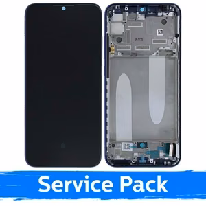 Ekranas skirtas Xiaomi Mi A3 su rėmeliu / Not just Blue / (Service Pack)