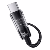 Baseus Gem USB A į USB C greitojo įkrovimo kabelis 2 m 100 W Juoda