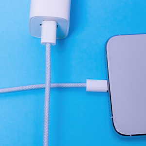 "Maxlife MXUC-06" kabelis USB-C - USB-C 1,0 m 20W mėlynas nailonas