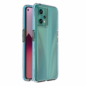 Чехол Spring для Realme 9 Pro силиконовый с рамкой светло-голубой