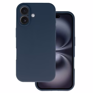 Silikoninis lite dėklas telefonui Iphone 16 tamsiai mėlynas