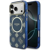 Guess IML Peony Dot MagSafe Case for iPhone 17 Pro Max - Blue