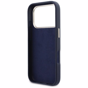 Guess HC PU FW RESIN LOGO BLUE dėklas iPhone 17 Pro 6,3"