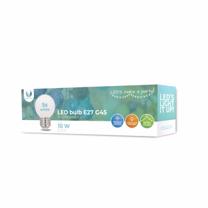 Forever Light LED lemputė E27 G45 2W 230V neutraliai balta 5 vnt.