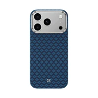 "Benks" magnetinis šarvas Air Armor Grid Kevlar korpusas su metaliniu rėmeliu 600D (0069), skirtas Iphone 17 Pro blue