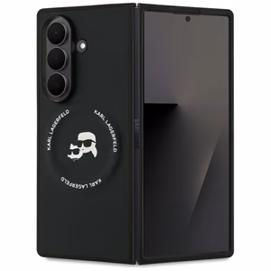 KARL LAGERFELD dėklas telefonui SAMSUNG Z Fold7 KLHMZFD7PSMLRKCK suderinamas su Magnetine (PU K&C) juodas