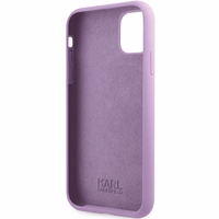Karl Lagerfeld KLHCN61SKSVGU iPhone 11 / Xr 6.1" violetinis kietas dėklas Silikoninis Parašas