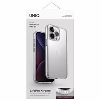 Uniq LifePro Xtreme Magnetinis įkrovimo dėklas iPhone 15 Pro telefonui - skaidrus