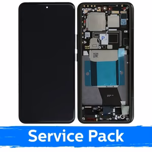 LCD ekranas suderinamas su Xiaomi 14 Ultra su rėmeliu / Juodas / (Service Pack)